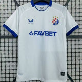 2025/26 Dinamo Zagreb Away White Fans Soccer Jersey   萨格勒布迪纳摩