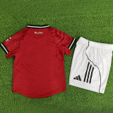 2025/26 M Utd Home Red Player Version Kids Soccer Jersey 球员版童装