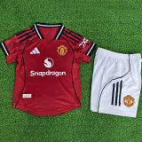 2025/26 M Utd Home Red Player Version Kids Soccer Jersey 球员版童装