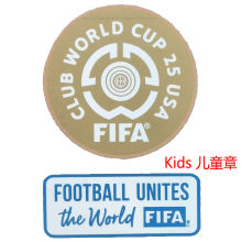 儿童软橡胶 KIDS Rubber   FIFA CLUB WORLD CUP 25 USA+FOOTBALL UNITES the World 世俱杯章 +白色公平条 You can buy it alone OR tell us which jersey to print it on