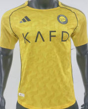 2025/26 Al Nassr Home Yellow Player Version Soccer Jersey