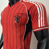 2025/26 M Utd Red Baseball Player Version T-Shirt  硅胶版