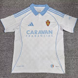2025/26 Zaragoza Home White Fans Soccer Jersey