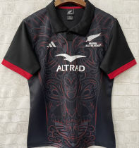 2025/26 All Blacks Home Black Rugby Shirt 全黑 有领