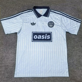 2025/26 AD x oasis Blue Retro Style Fans Soccer Jersey
