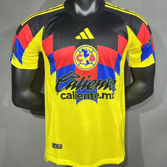 2025/26 Club America Home Player Version Soccer Jersey 背后广告黑色