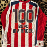 BOFO MY ANGEL #100 Chivas Home Retro Long Sleeve Soccer Jersey 2006/2007 ★★