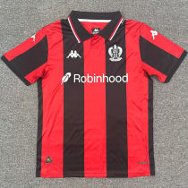 2025/26 Nice Home Red Black Fans Soccer Jersey