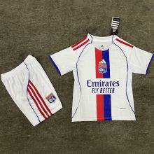 2025/26 Lyon Home White Kids Soccer Jersey