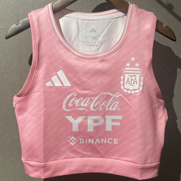 2025/26 Argentina Pink Women Yoga Vest Jersey 女