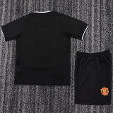 2003/2005 M Utd Away Black Retro Kids Soccer Jersey