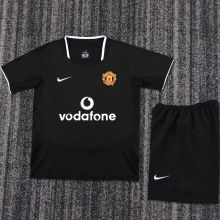 2003/2005 M Utd Away Black Retro Kids Soccer Jersey
