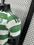 2025/26 Celtic Home White Green Player Version Soccer Jersey
