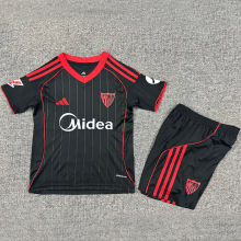 2025/26 Sevilla FC Third Black Kids Soccer Jersey