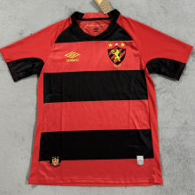 2025/26 Sport Recife Home Red Black Fans Soccer Jersey