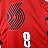 Trail Blazers AVDIJA #8 Red NBA Jersey