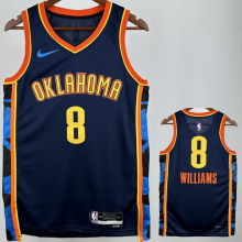 2025/26 Thunder WILLIANS #8 Sapphire Blue City Edition NBA Jersey