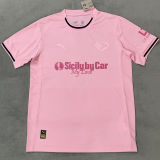 2025/26 Palermo Home Pink Fans Soccer Jersey 巴勒莫 有前后广告