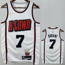 Rockets DURANT #7 White City Edition NBA Jersey