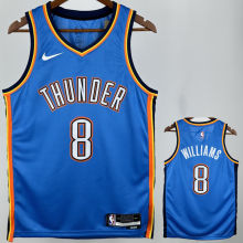 Thunder WILLIANS #8 Blue NBA Jersey