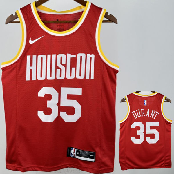 Rockets DURANT #35 Red Retro NBA Jerseys