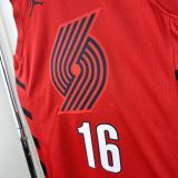 Trail Blazers YANG #16 Red NBA Jersey