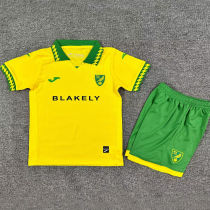2025/26 Norwich Home Yellow Kid Soccer Jersey