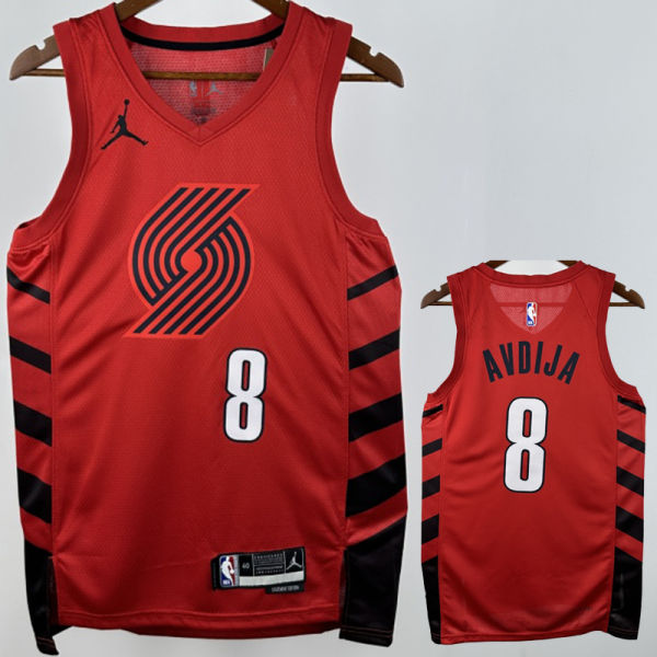 Trail Blazers AVDIJA #8 Red NBA Jersey