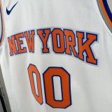 NY Knicks CLARKSON #00 White NBA Jersey