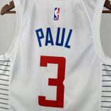 Clippers PAUL #3 White NBA Jersey