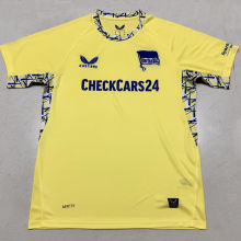 2025/26 Hertha BSC Away Yellow Fans Soccer Jersey 柏林赫塔