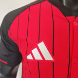 2025/26 Flamengo Red Baseball Player Version T-Shirt  硅胶版