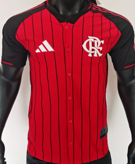 2025/26 Flamengo Red Baseball Player Version T-Shirt  硅胶版
