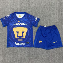 2025/26 Pumas UNAM Away Blue Kids Soccer Jersey