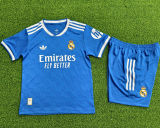 2025/26 RM Third Blue Player Version Kids Soccer Jersey 球员版童装