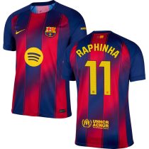 RAPHINHA # 11 BA 1:1 Quality Home Fans Soccer Jersey 2025/26  (LaLiga Font 西甲字体 有号下广告) ★★