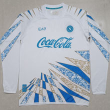 2025/26 Napoli White Long Sleeve Training Soccer Jersey