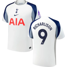 RICHARLISON #9 TH FC 1:1 Quality Home White Fans Soccer Jersey 2025/26 (League Font 联赛字体 ) ★★