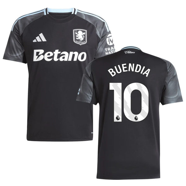 BUENDIA #10 Aston Villa Away Black Fans Soccer Jersey 2025/26 (League Font 联赛字体 ) ★★