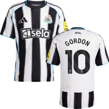 GORDON #10 Newcastle 1:1 Quality Home Fans Soccer Jersey 2025/26 (League Font 联赛字体 ) ★★