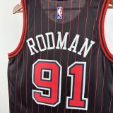 2025/26 Bulls RODMAN #91 Black NBA Jerseys