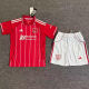 2025/26 Nottingham Forest Home Red Kids Soccer Jersey 胸前带广告