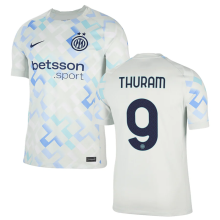 THURAM #9 In Milan Away White Fans Soccer Jersey 2025/26 ★★