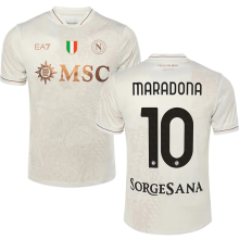 MARADONA #10 Napoli 1:1 Quality AwayFans Jersey 2025/26 (Have Champion Patch 胸前章 And SORGESANA 号下广告)★★