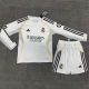 2025/26 RM Home White Kids Long Sleeve Soccer Jersey  长袖童装