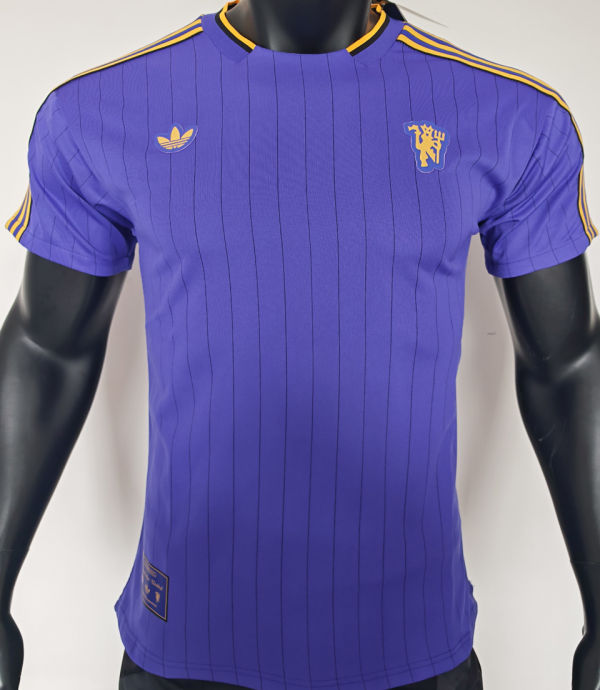 2025/26 M Utd Purple Retro Style Player Version Soccer Jersey