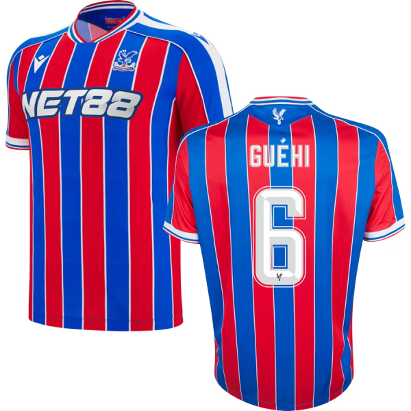 Guéhi #6 Crystal Palace Home Fans Soccer Jersey 2025/26 (CUP Font 杯赛字体 ) ★★