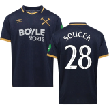 Souček #28 West Ham Third Fans Soccer Jersey 2025/26 (CUP Font 杯赛字体 ) ★★