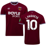 L.Paquetá #10 West Ham Home Fans Soccer Jersey 2025/26 (League Font 联赛字体 ) ★★