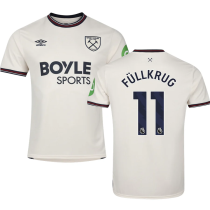 Füllkrug #11 West Ham Away Fans Soccer Jersey 2025/26 (League Font 联赛字体 ) ★★